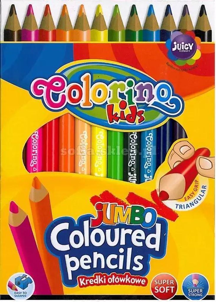 Colorino Dreieckige Buntstifte - 12 Farben / Jumbo Produktbild 
