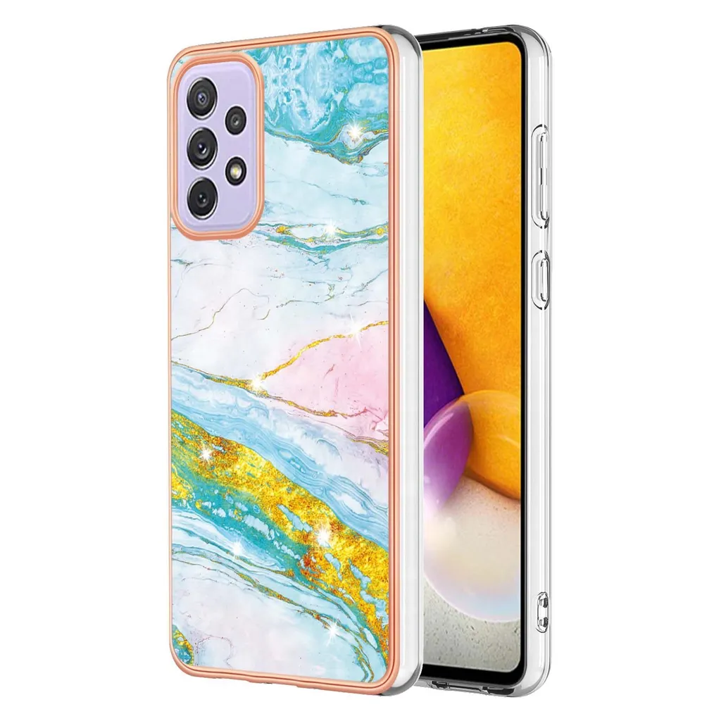 Custodia Marmo Samsung A13 4G: Cover Morbida TPU Antiurto Oro