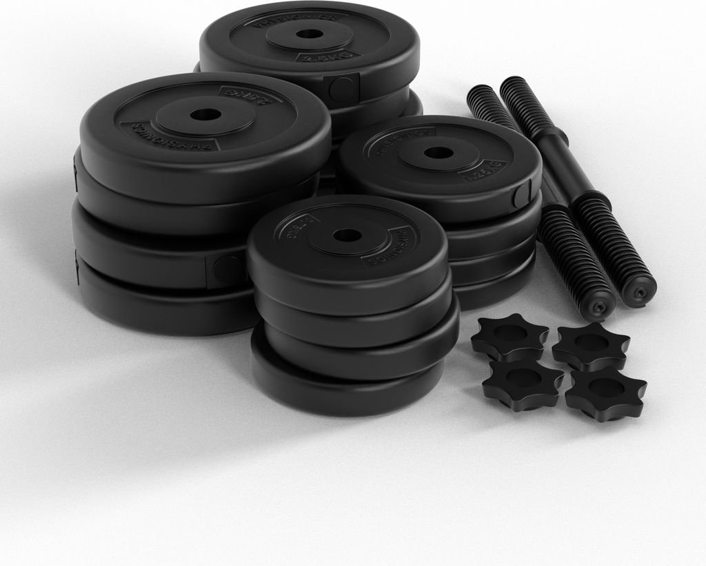 Physionics® Multifunktion Hantelbank + Kurzhantel Set 30 kg Produktbild 2