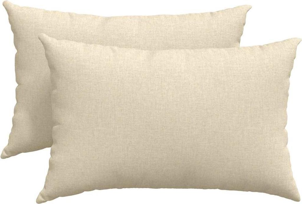 vidaXL Sofakissen 2 pcs Creme 60 x 40 cm Stoff