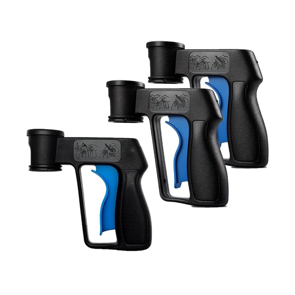 3x Sprühpistole Pistolengriff für Sprühdosen universell Spraydosen mit Standardfalz