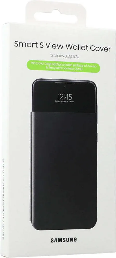 Étui Portefeuille Smart S View pour Samsung Galaxy A33 5G Noir EF-EA336