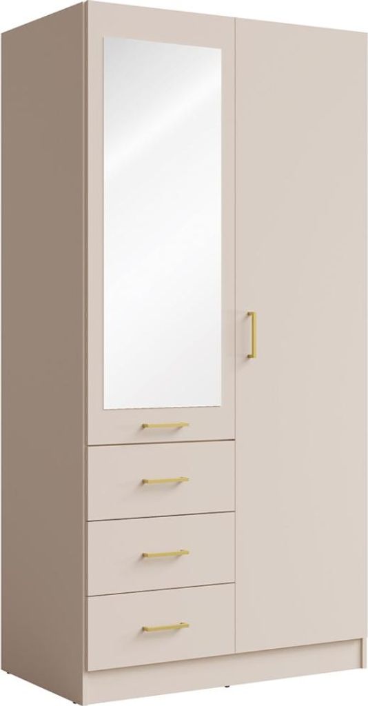 Meublorama MK-KONSO-KN-PU1503/PU1503--15B*2C/84KG, 4 Regale, 2 Tür(en), MDF-Platten, 3 Schublade(n), 580 mm, 1010 mm