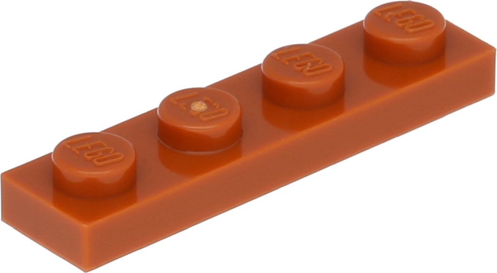 Lego 1x4 Platte 3710 - 250 Stück Dunkles Orange