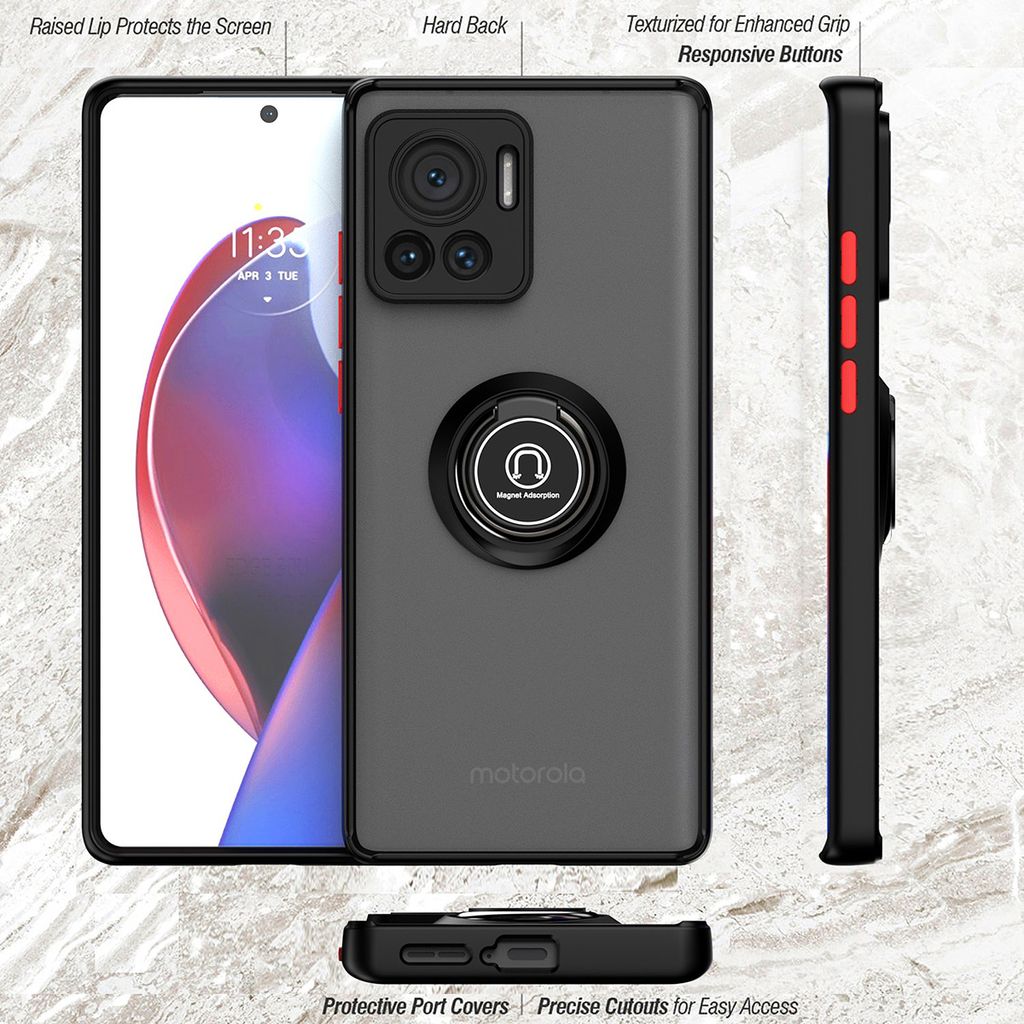 Ultra-dünne Hülle Für Motorola Edge 30 Ultra – Dermatoglyph Design, Kabelloses Laden Möglich, Gelb