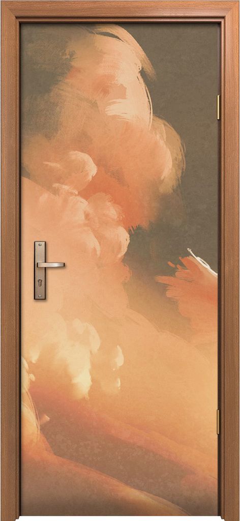 Türposter 80x200 cm Türaufkleber Türtapete Türfolie Klebefolie Vogel Wolke im Sonnenuntergang