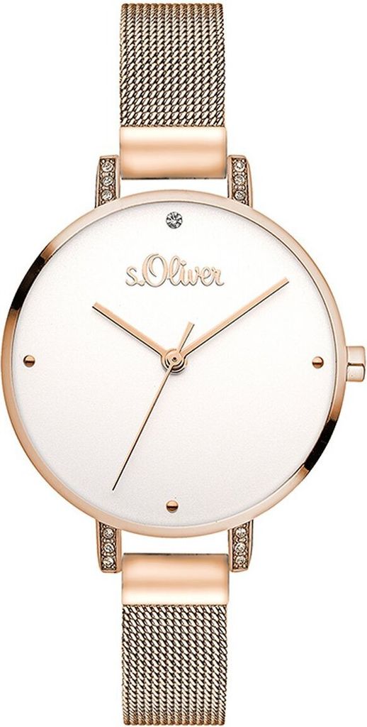 s.Oliver Damen Uhr Armbanduhr Edelstahl SO-3552-MQ