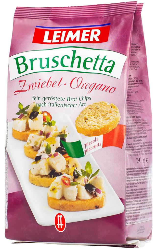 Leimer Bruschetta chips de pain grillé oignon et origan Image du produit 