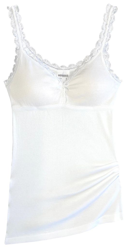 HERMKO Damen BH-Hemd mit Spitze 175803810, Farbe:weiß, Produktbild 
