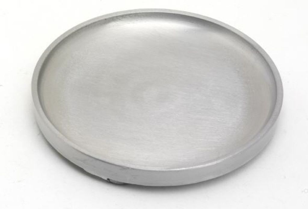 Kerzenteller, Dekoteller Alu Silber matt satiniert Ø 12 cm ideal für Kerzen, Taufkerzen, Hochzeitskerzen