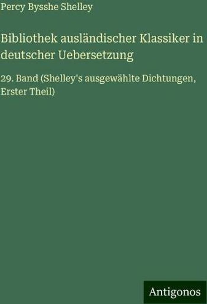 Bibliothek ausländischer Klassiker in deutscher Uebersetzung