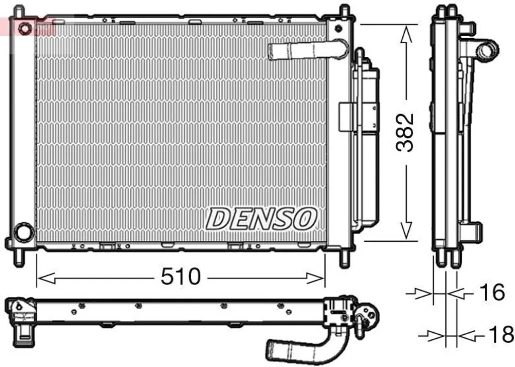 Module de refroidissement auto DENSO DRM46101 pour Note Micra