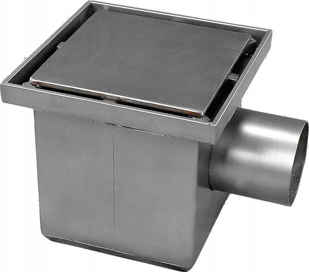 MAT CHYRA Edelstahl Punktablauf DN110 - Bodenablauf mit Ablaufgitter V2A 1.4301