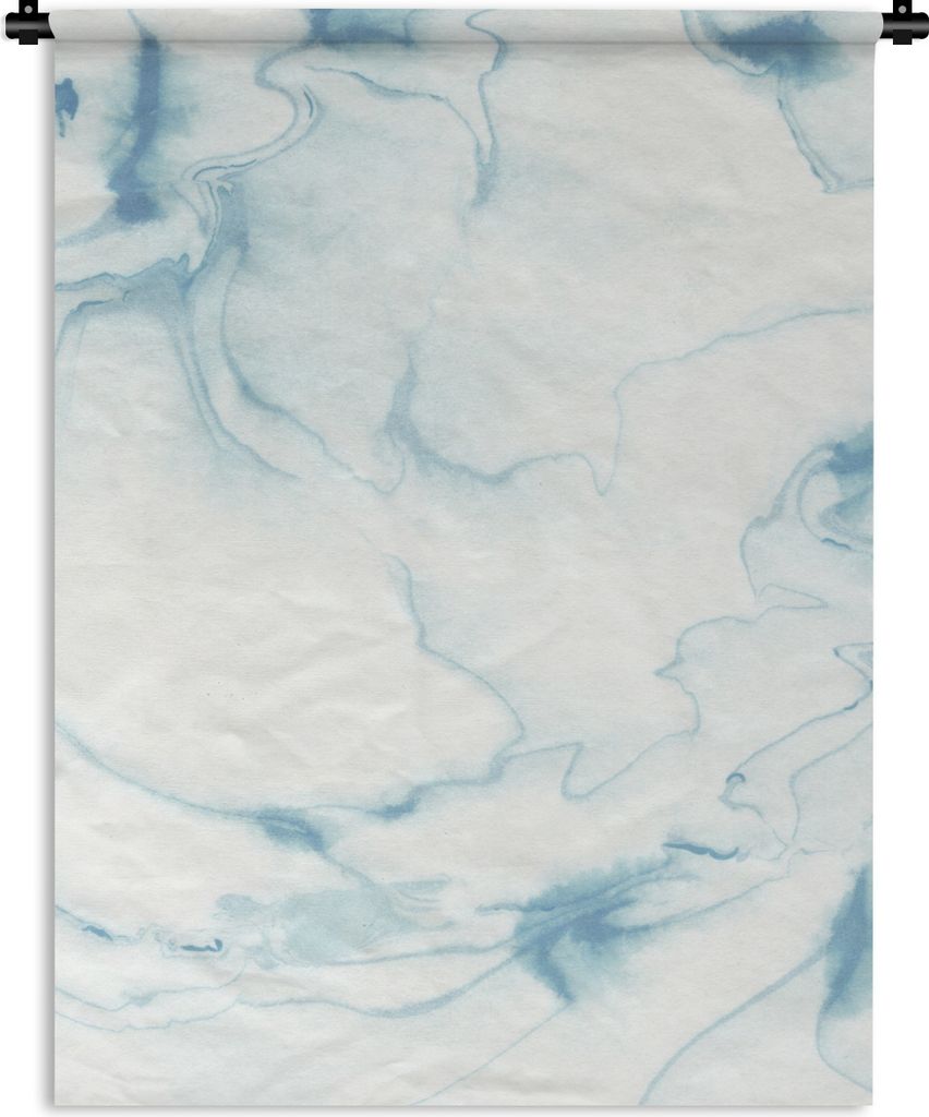 MuchoWow Wandteppich Wandbehang Marmor - Blau - Linie 120x160 cm Tapisserie Dekoration Wandtuch - Wohnzimmer - Moderne