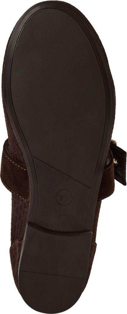 Tamaris Damen Riemchenballerina aus Leder Schnalle und Eyelet Ösen 1-22101-46, Größe:37 EU, Farbe:Braun