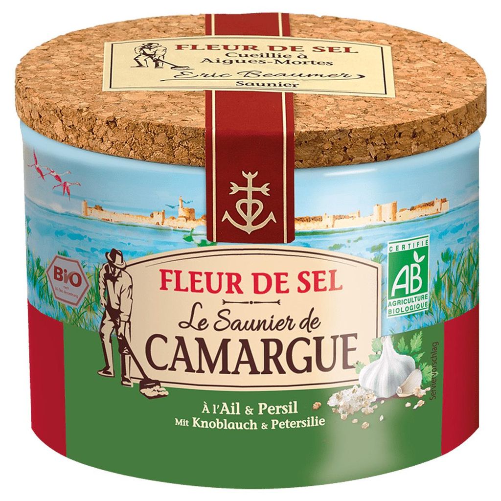 Organic Le Saunier de Camargue Fleur de Sel Knoblauch Zdjęcie produktu 