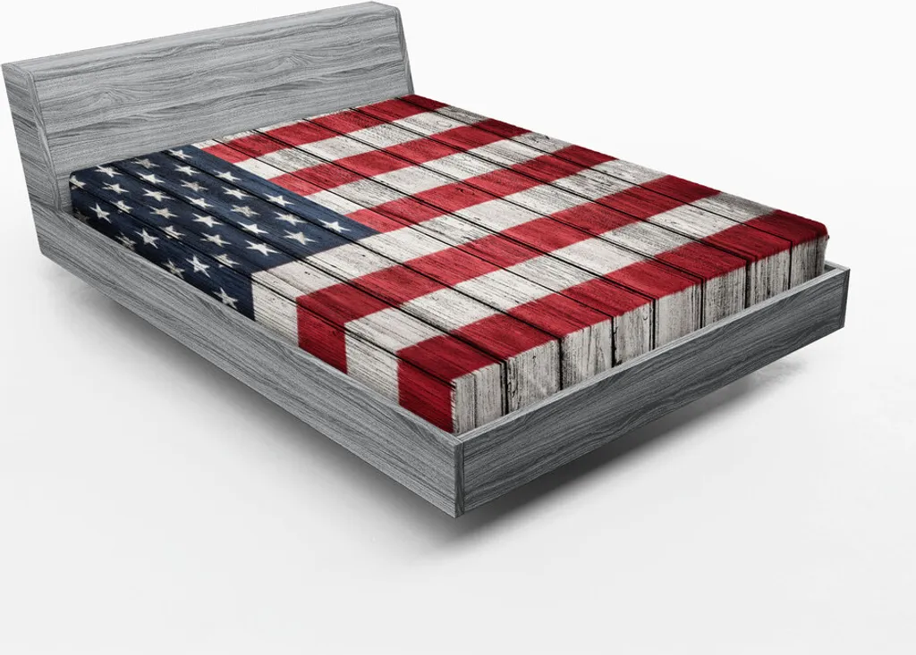Lenzuolo 180x200 ABAKUHAUS USA Independence Day - Design Legno Art
