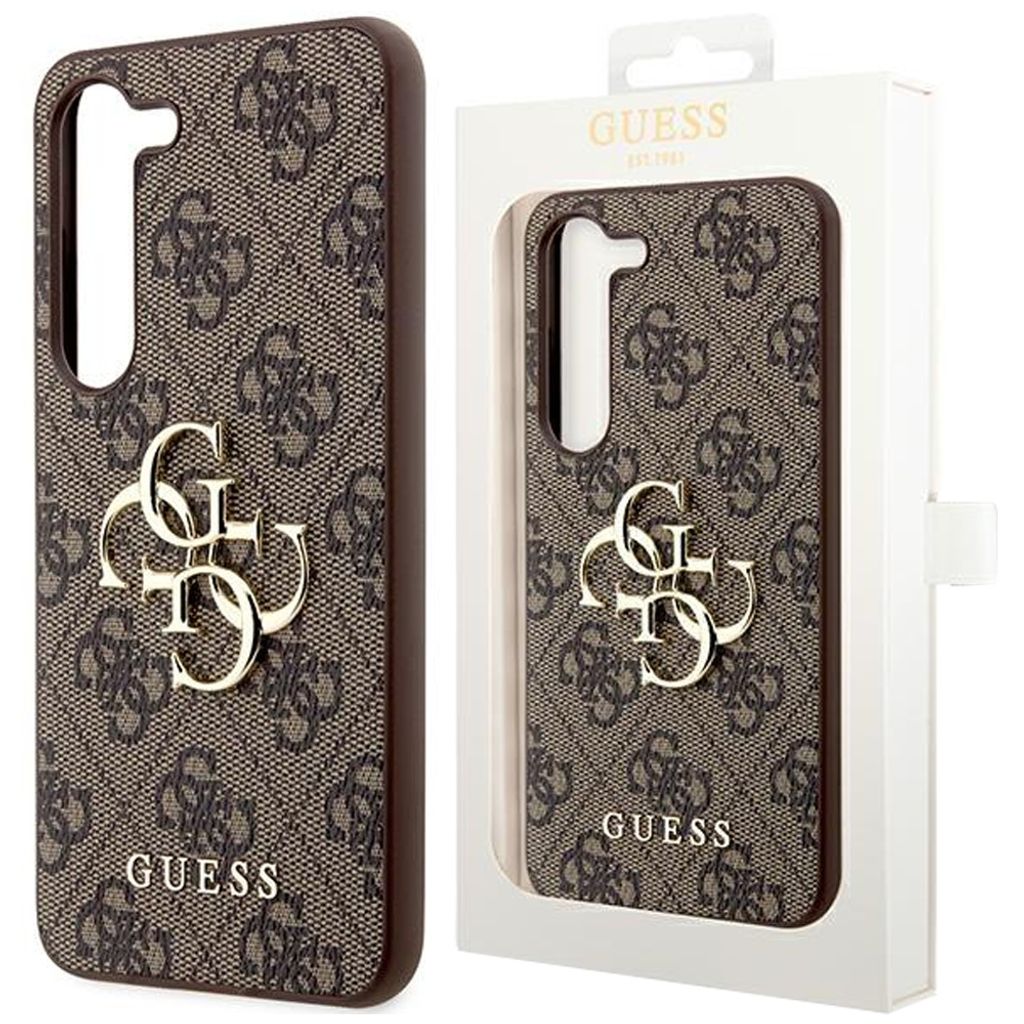 A phone case is shown next to its packaging.
