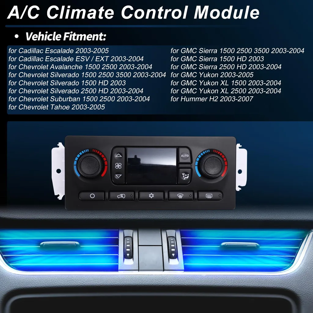 Commande de Chauffage pour Cadillac Escalade 2003-2005 - Module de Rechange