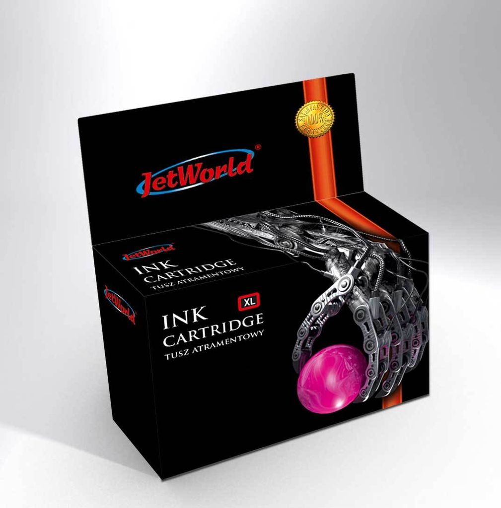 JetWorld Magenta HP 82 Tinte mit Pumpe - wiederaufbereiteter Ersatz (zeigt Tintenstand an) C4912A