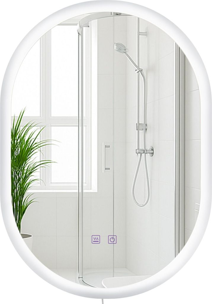 CLP Badspiegel Karishma 70x50 cm Anti-Beschlag Produktbild 