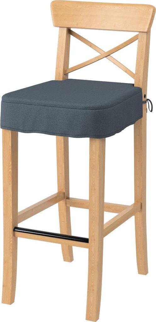 Dekoria Sitzkissen für Barhocker Ingolf, Dunkelblau, Barstuhl Ingolf