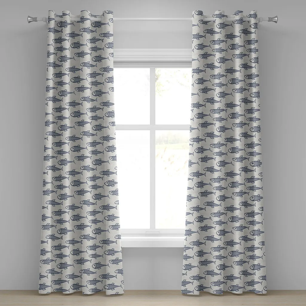 Tenda ABAKUHAUS Occhielli Pesce 280x225cm - Poliestere Satinato