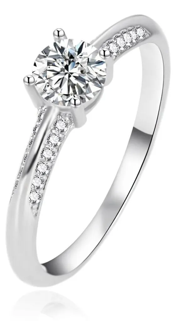 Bague anti-ternissement en argent et zirconium - Taille 58 AGT-R14W