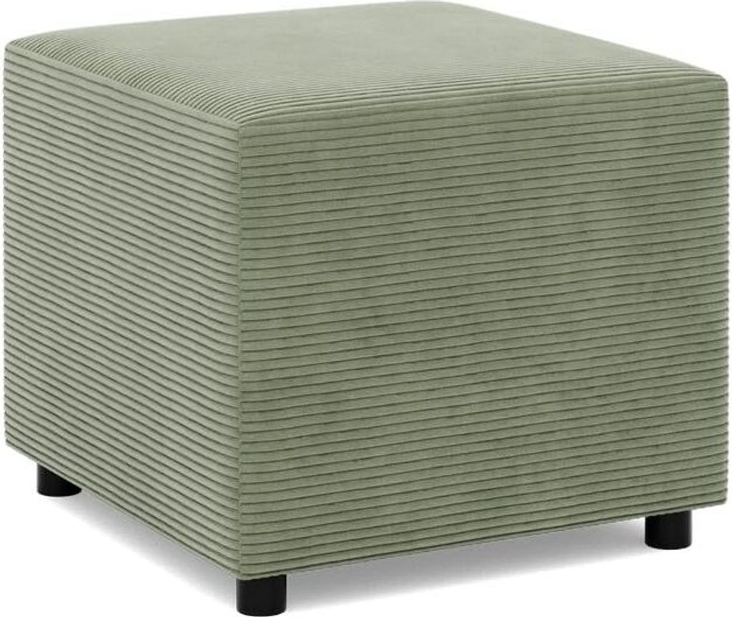 Sitzpouf für das Wohnzimmer 50 x 50 cm, Cord - Grün Produktbild 