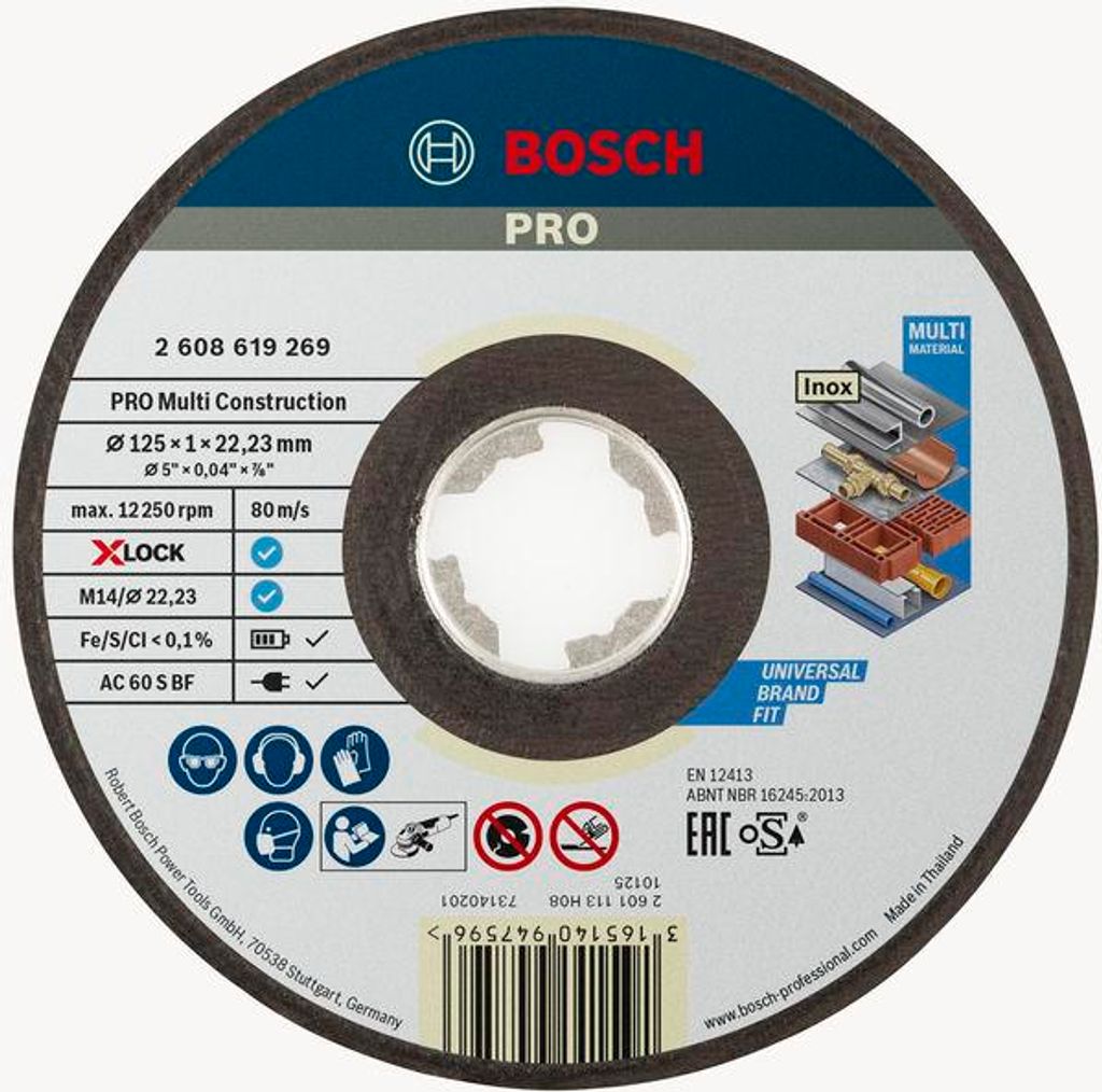 PRO Multi Material X-Lock Trennscheibe, 125 x 1 x 22,23 mm Produktbild 