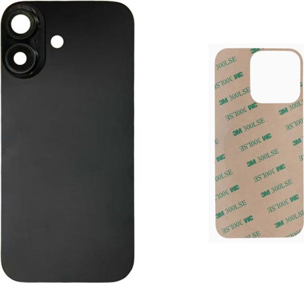 OEM iPhone 17 Akkudeckel Backcover Rückseite Glas Rückglas + Dichtung Schwarz