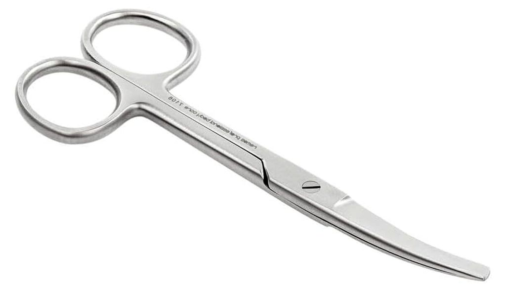 REMOS Haushaltsschere, Universalschere, spitz-rund, gebogene Schneide, 12 cm, Edelstahl