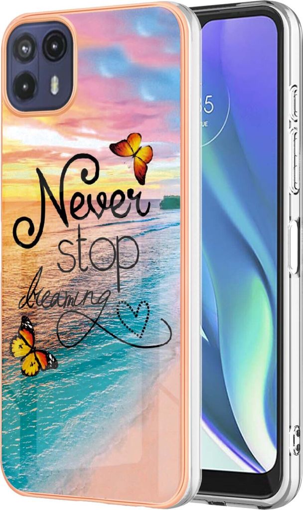 Hülle für Motorola Moto G50 5G Muster TPU Silikon Stoßdämpfer Bumper Schutzhülle Gold