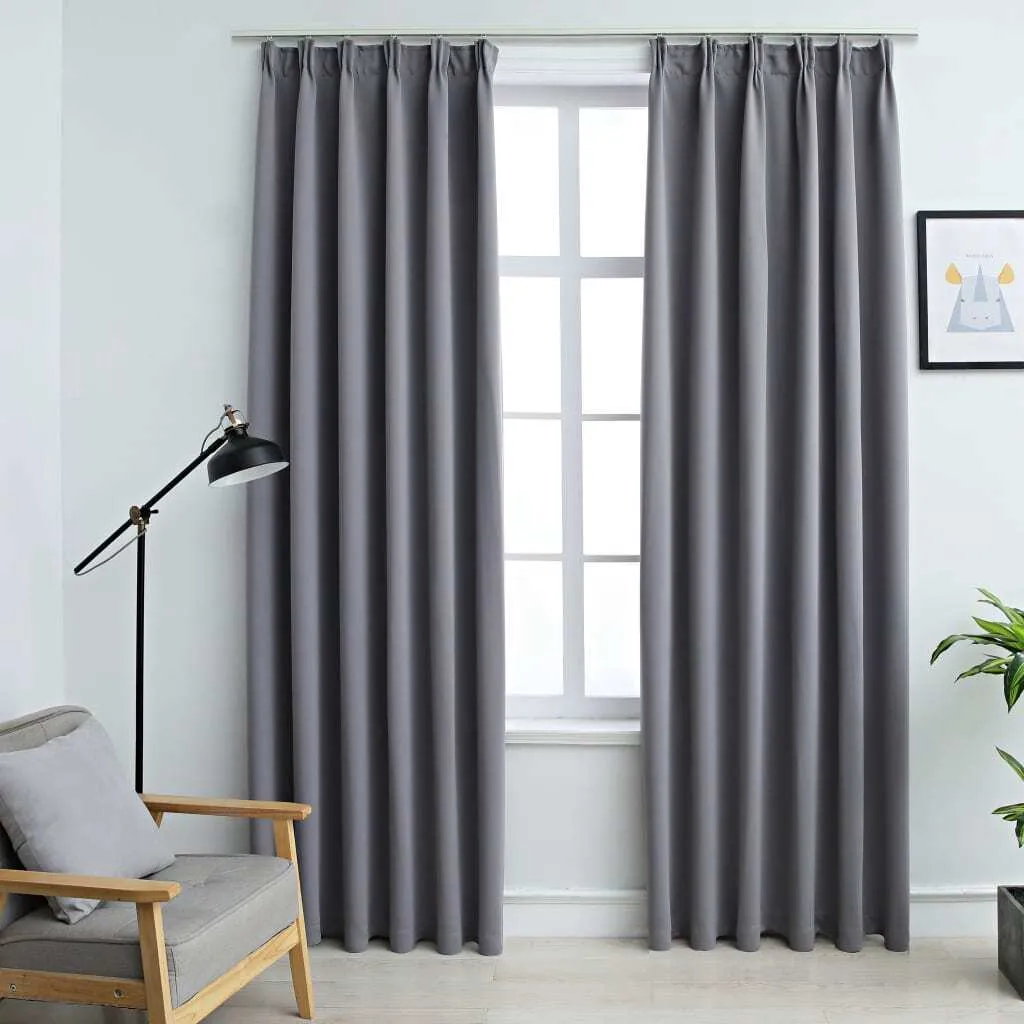 Set 2 Tende Oscuranti Grigio Antracite 140x175 | The Living Store Casa