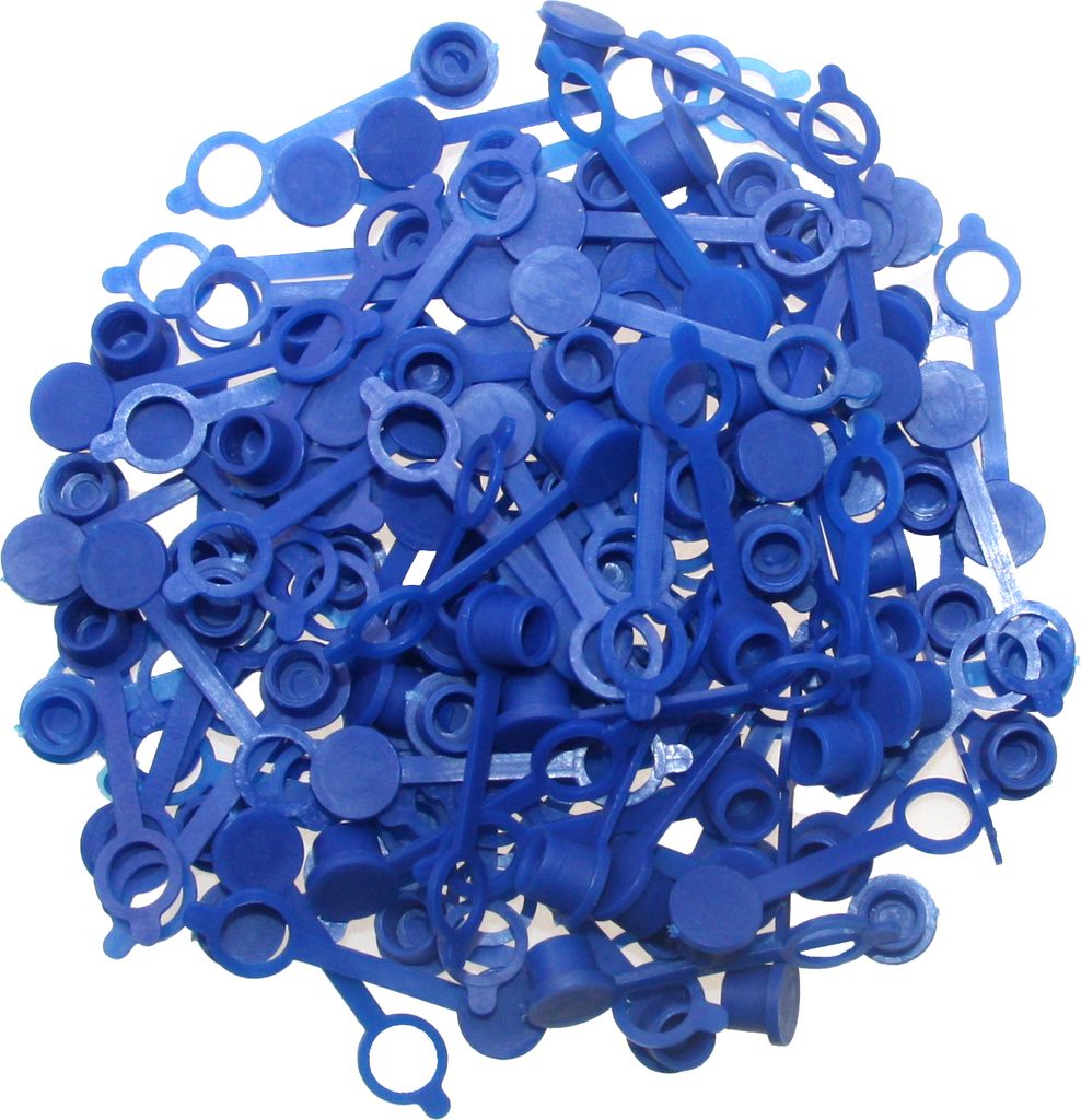 10 x M8 Kegel-Schmiernippel-Kappen Staub-Abdeckkappen Fettnippel-Schutz BLAU