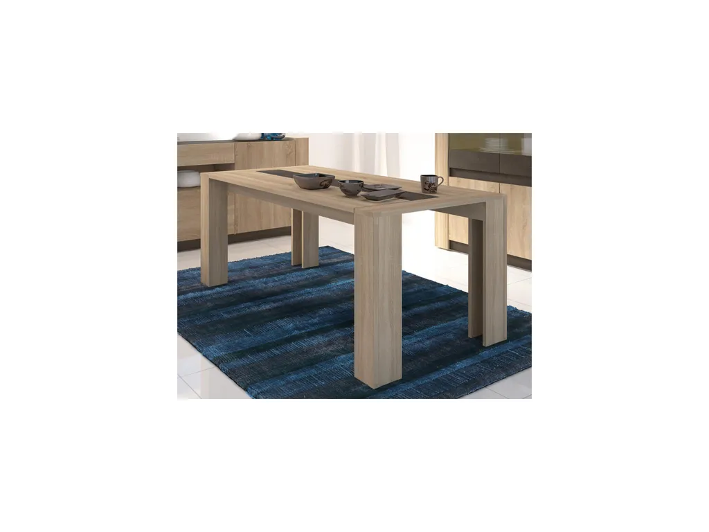 Table de Salle à Manger SUMAI Idéale pour Repas de Famille Chêne Marron