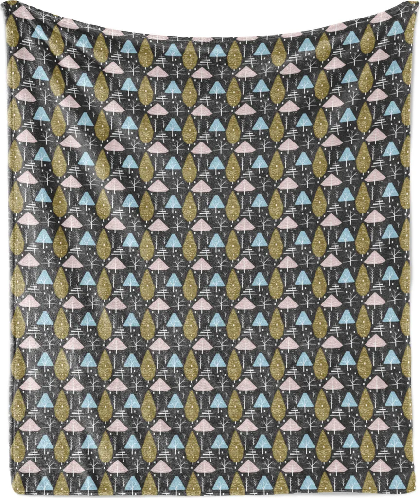 Idea Regalo: Coperta Pile ABAKUHAUS 125x175 cm Motivo Alberi