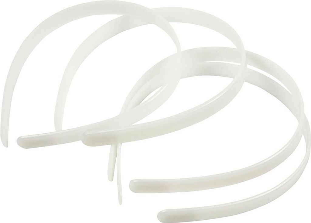 Creativ Company Haargummis, B: 13 mm, weiß, 5 Stück 1 Box