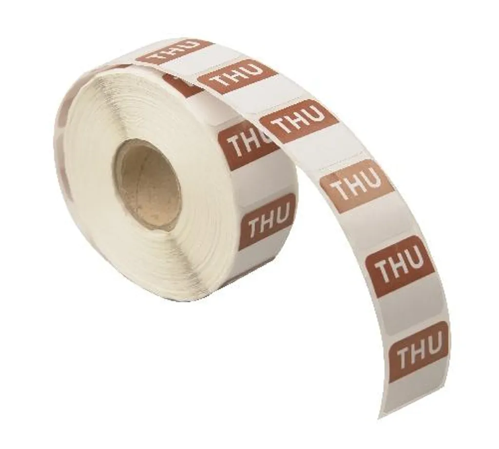 Adesivi Codice Colore Vogue Giovedì Marrone 1000 pz | Rotazione HACCP - 2