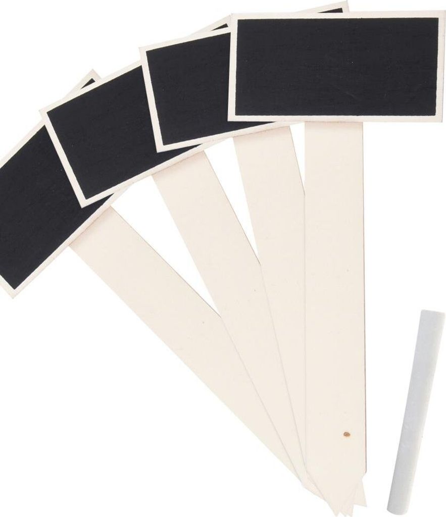 étiquettes pour plantes 21 x 9 cm bois beige/noir 5 pièces Image du produit 