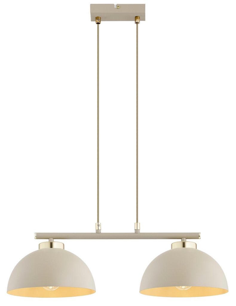 KAR LIGHTING Pendellampe 2-flammig Beige – Moon Ecru Produktbild 