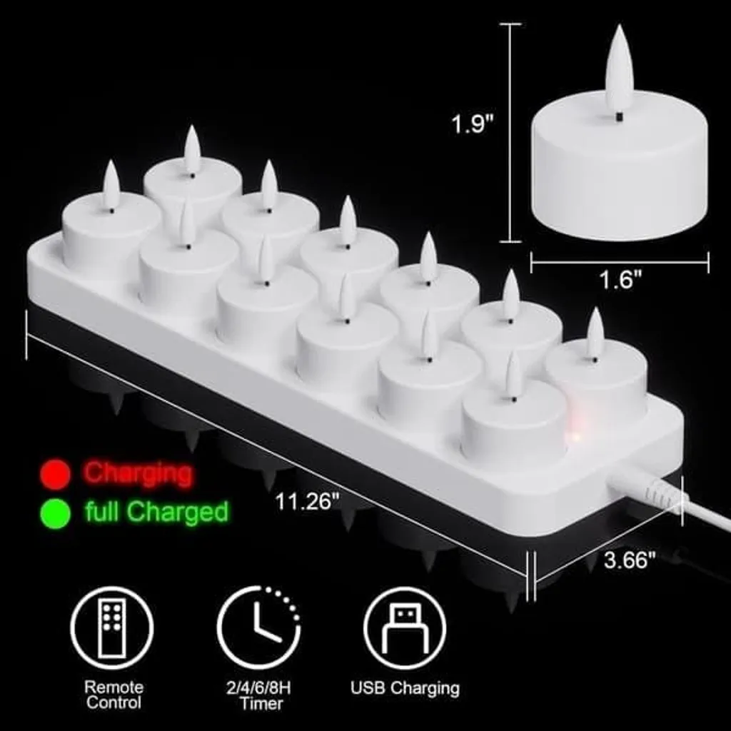 Bougies LED rechargeables INF : fini les piles et les risques de feu