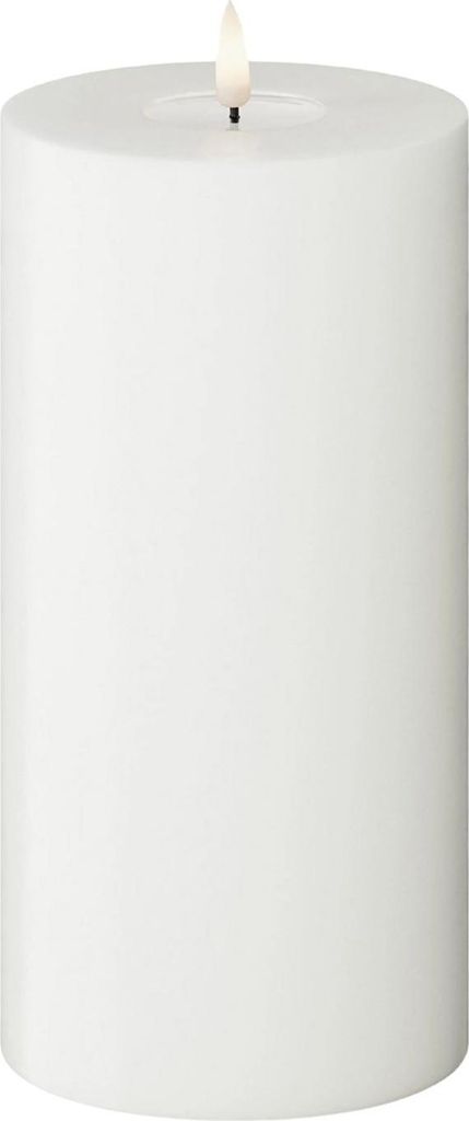 Candela LED in cera naturale, effetto tremolante, bianca, Immagine del prodotto 
