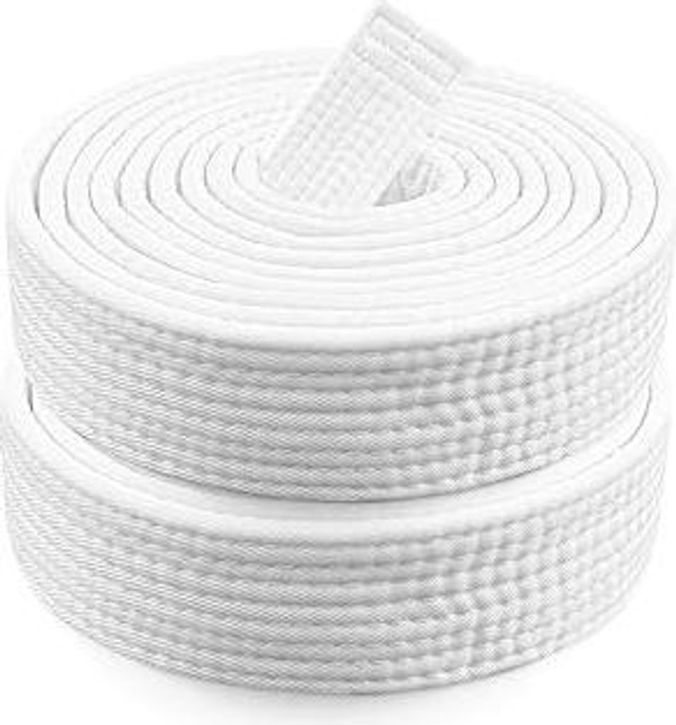 260CM Judo Gürtel Karate Taekwondo Gürtel, 2 Stück Weißer Karate-Jiu-Jitsu-Gürtel, Kampfsport Sport Gürtel, 4CM Breit Taekwondo Gürtel für ...