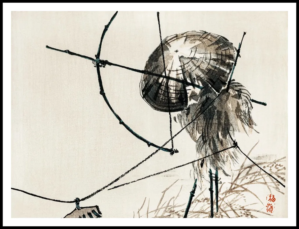 Poster Géant Archer Kōno Bairei 100x75 Art Mural Japonais Tradition