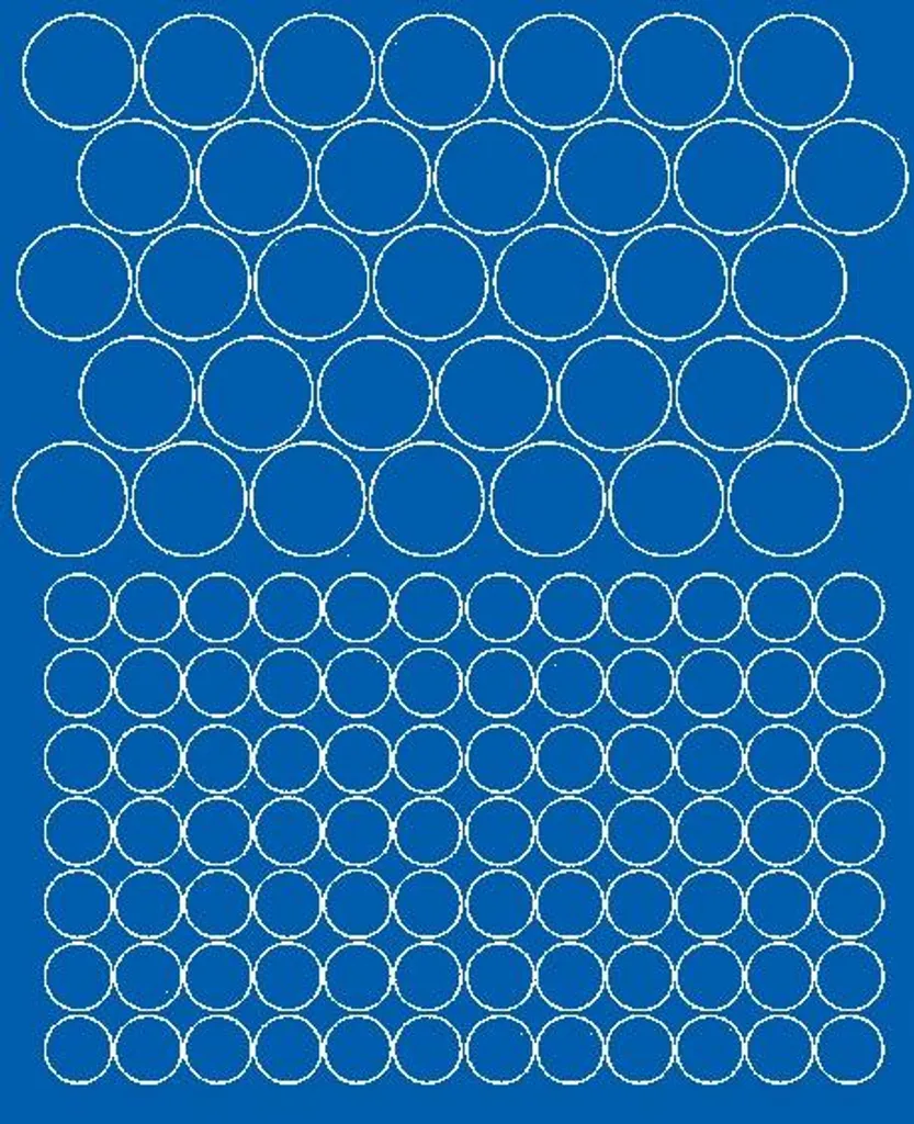 Set 119 Stickers Polka Dots Blu Lucido per Casco e Ruote Bici