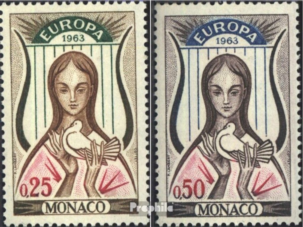 Briefmarken Monaco 1963 Mi 742-743 (kompl.Ausg.) postfrisch Europa