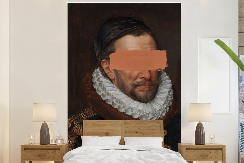 MuchoWow Fototapete für Wohnzimmer oder Schlafzimmer Wandtapete Vinyl Motivtapete Wilhelm von Oranien - Adriaen Thomasz - Gemälde - 160x240 cm ...