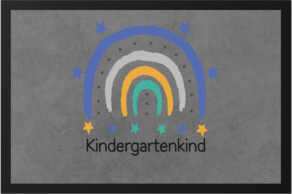 Kindergartenkind Fußmatte Geschenk Kindergarten Start Kita Regenbogen Sterne Jungs