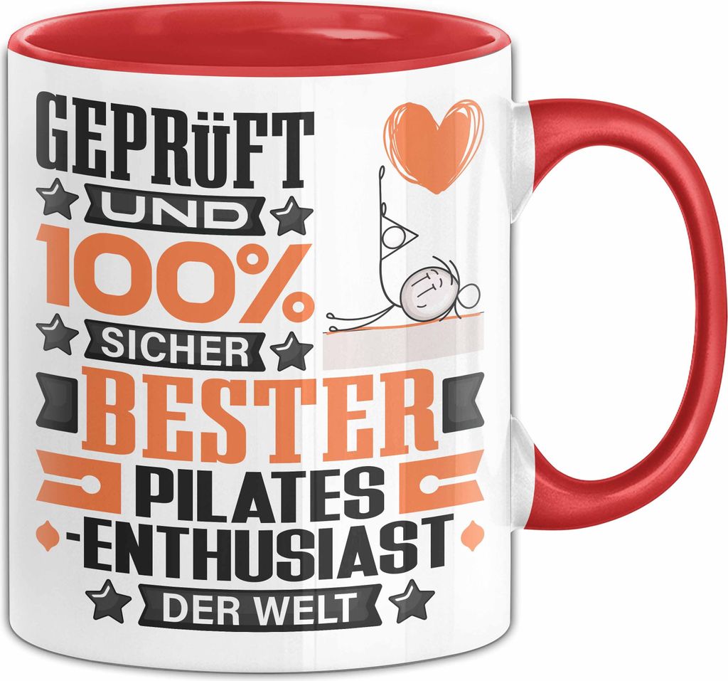Pilates-Enthusiast Geschenk Lustiger Spruch für Pilates-Enthusiast Geschenkidee Bester Pilates-Enthusiast Der Welt (Rot)